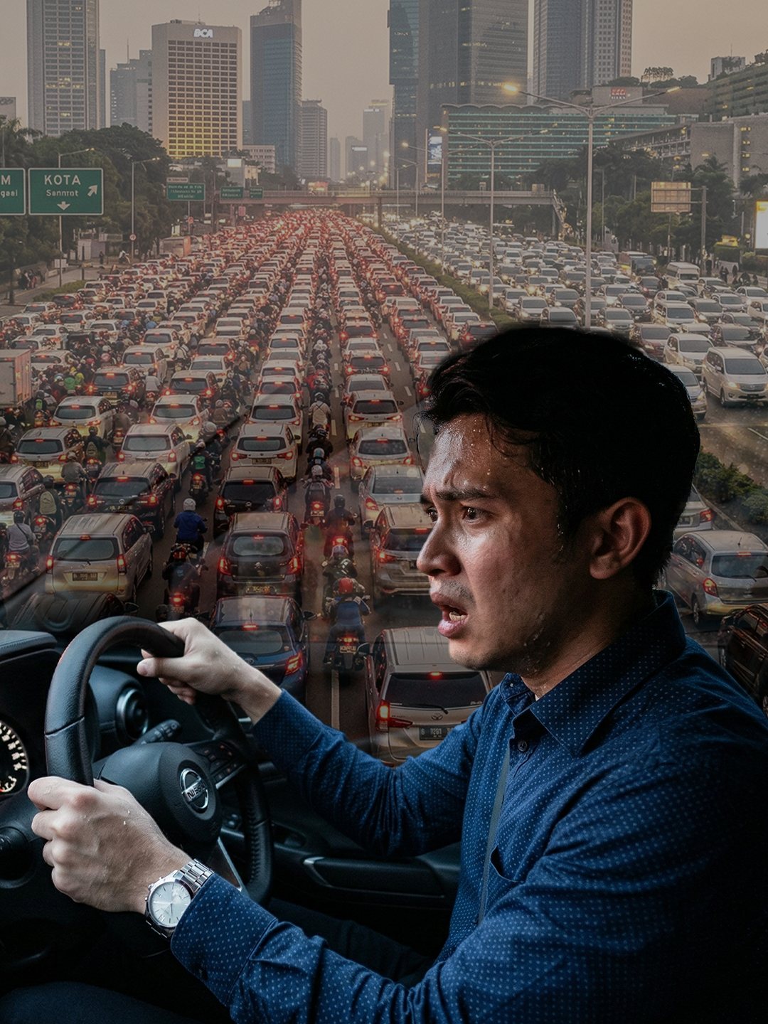 Daily commuting is a health environment, not just a routine image